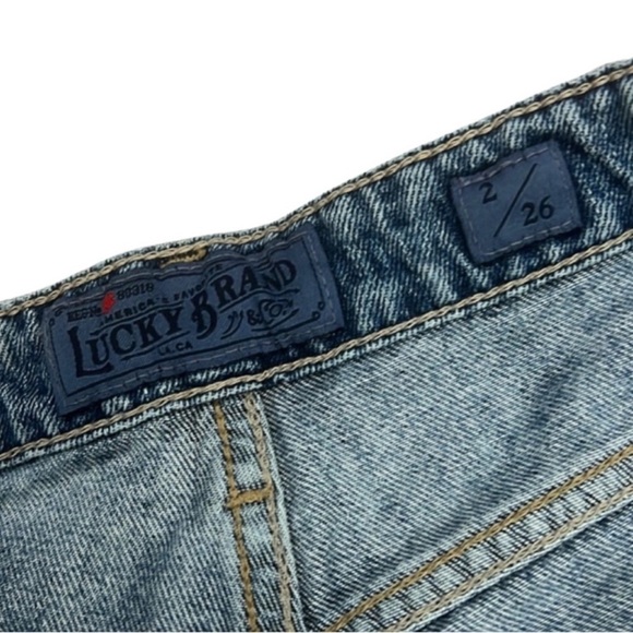 Lucky Brand Sienna Slim Boyfriend crop women’s jeans distressed size 2/26 torn - Picture 7 of 7